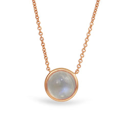 18ct Rose Gold Moonstone Necklace