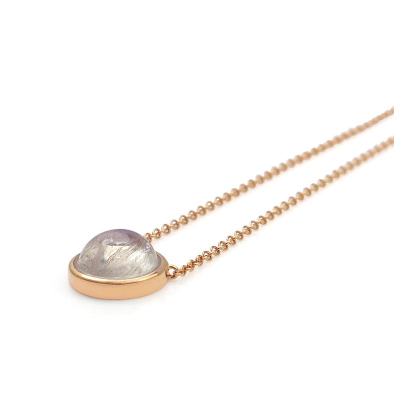 18ct Rose Gold Moonstone Necklace