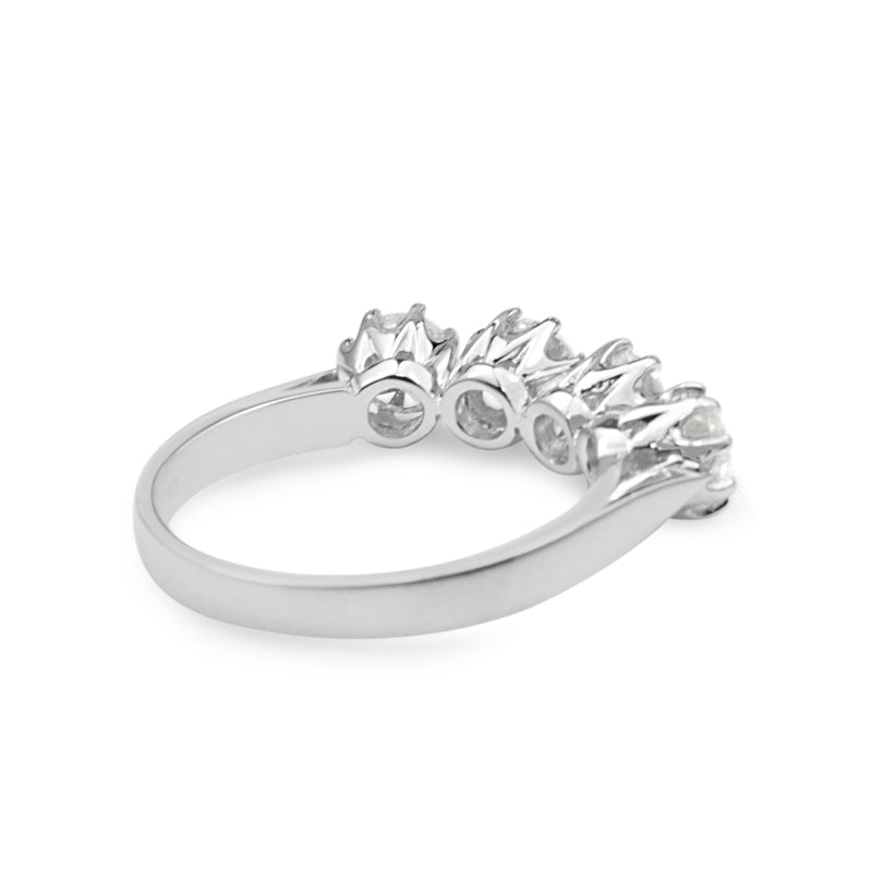 18ct White Gold Victorian 4 Stone Diamond Ring