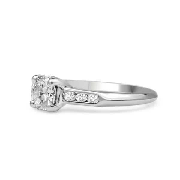 Platinum Old Cut Diamond Solitaire Ring