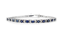 18ct White Gold Sapphire and Diamond Bracelet