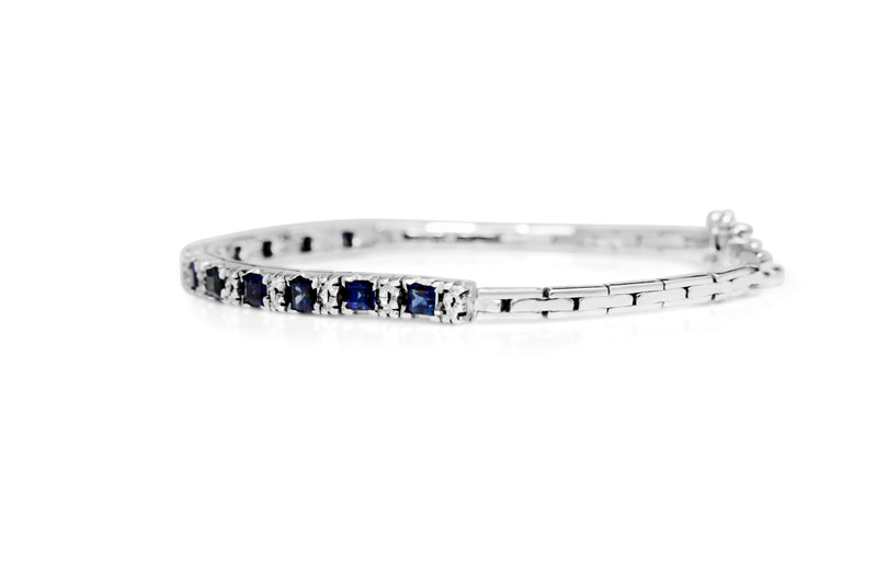 18ct White Gold Sapphire and Diamond Bracelet