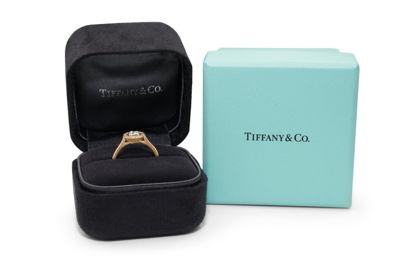 18ct Rose Gold and Platinum Tiffany and Co Enchant Diamond Flower Ring