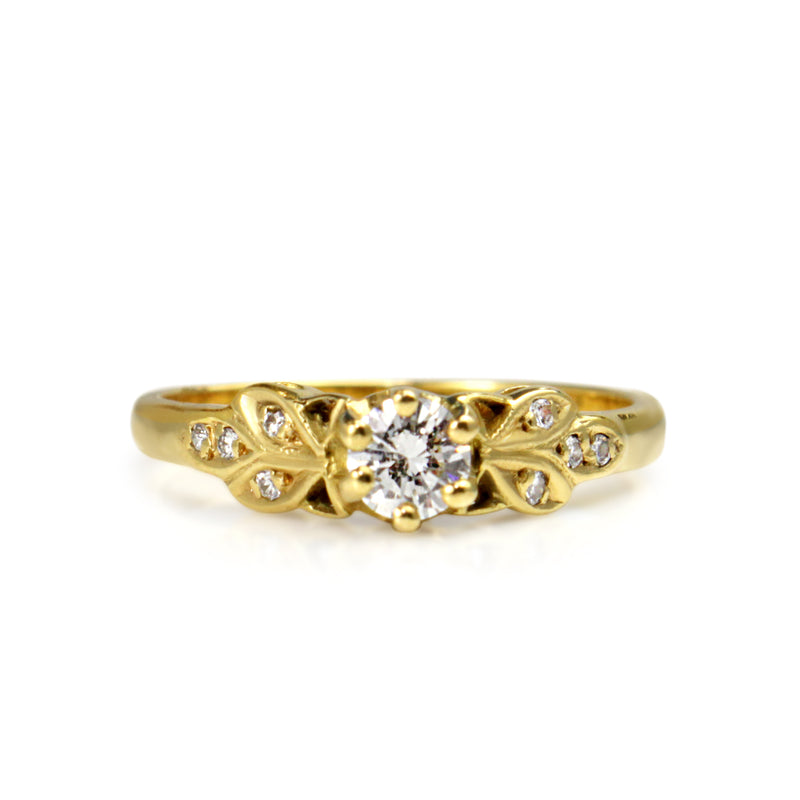 18ct Yellow Gold Diamond Solitaire Ring