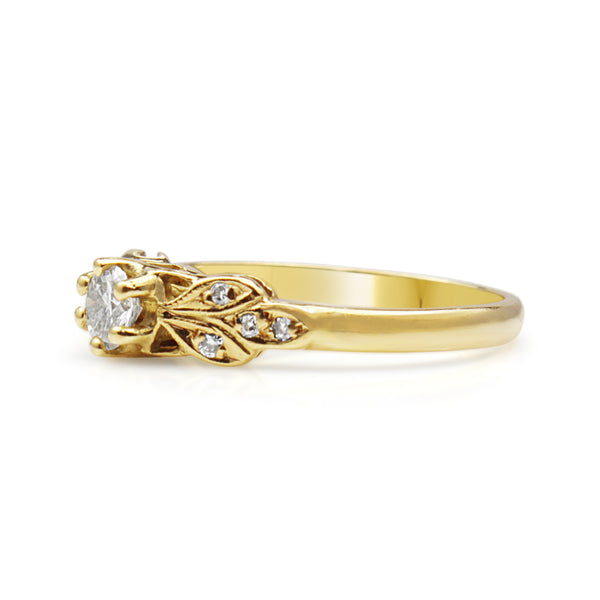 18ct Yellow Gold Diamond Solitaire Ring