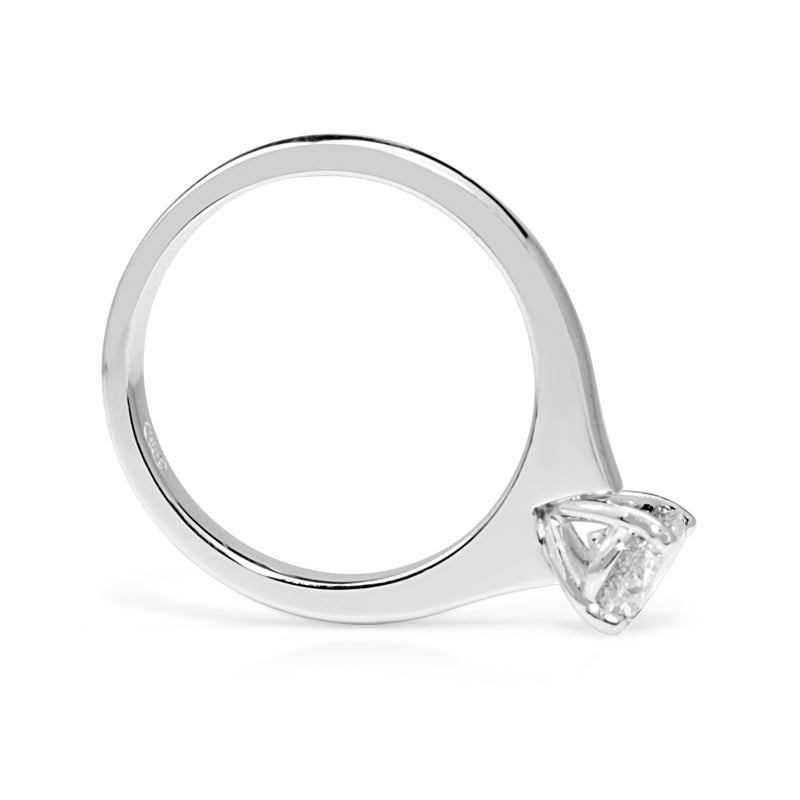 18ct White Gold Oval Diamond Solitaire Ring