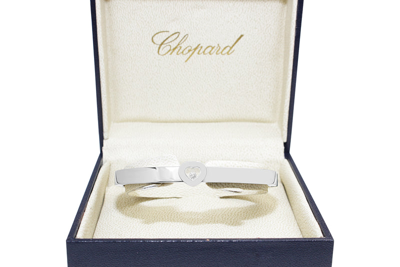 18ct White Gold Chopard 'Happy' Diamond Bangle