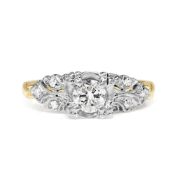 14ct Yellow and White Gold Vintage Diamond Ring
