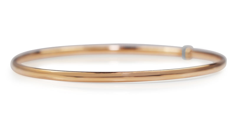 9ct Rose Gold and Silver Filled Round Bangle