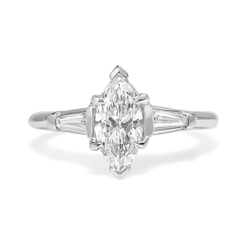 Platinum Marquise Diamond Ring