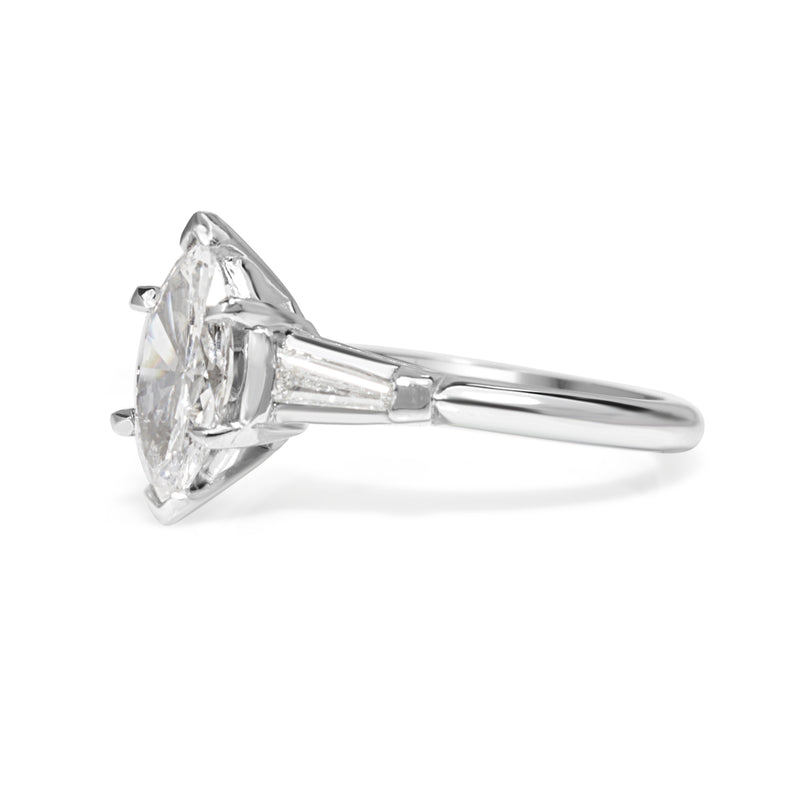 Platinum Marquise Diamond Ring