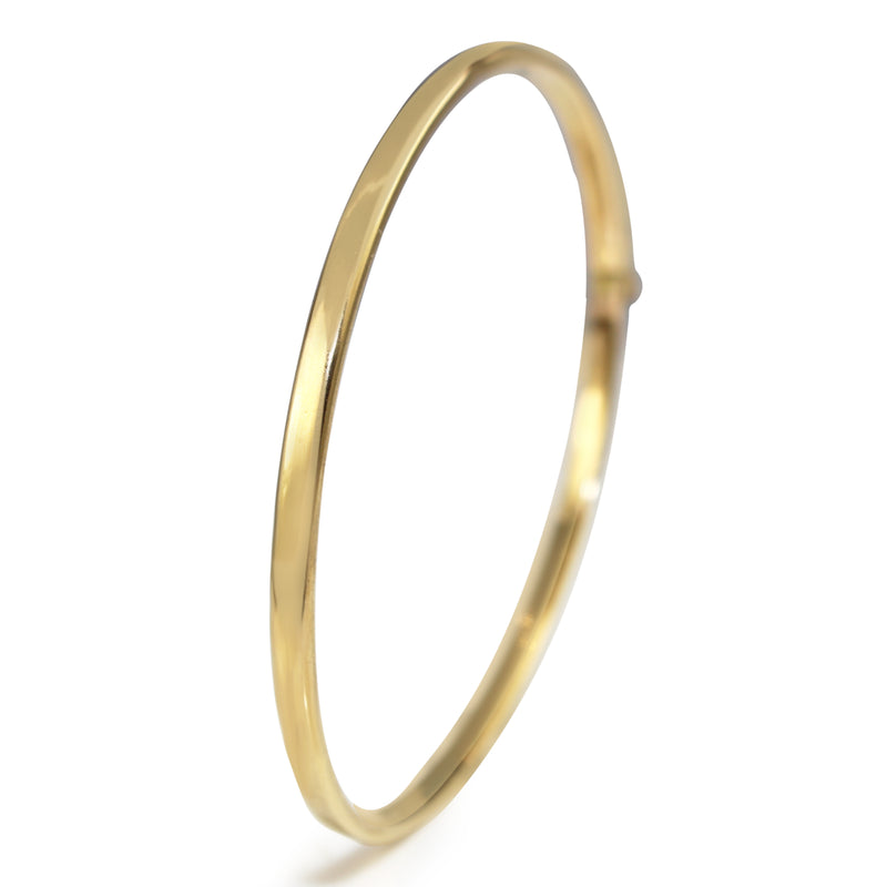 9ct Yellow Gold Oval Hollow Bangle