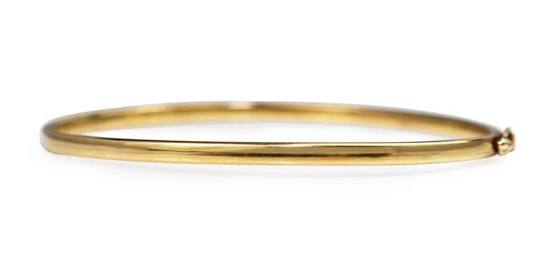 9ct Yellow Gold Oval Hollow Bangle