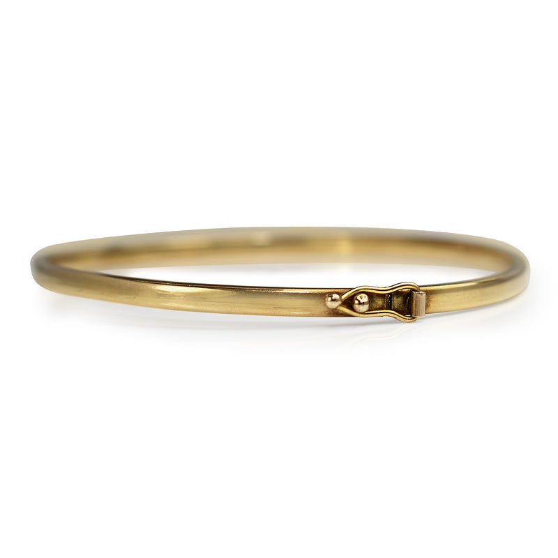 9ct Yellow Gold Oval Hollow Bangle