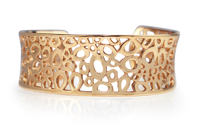9ct Rose Gold Solid Oval Cuff