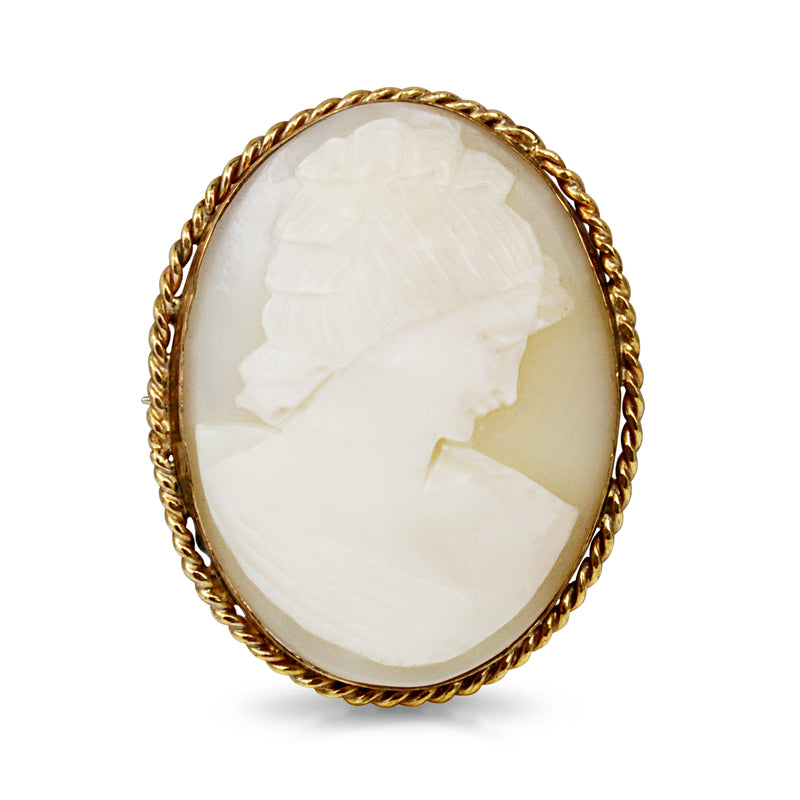 18ct Yellow Gold Antique Cameo Brooch / Pendant