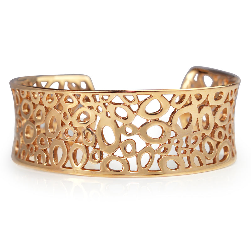 9ct Rose Gold Solid Oval Cuff