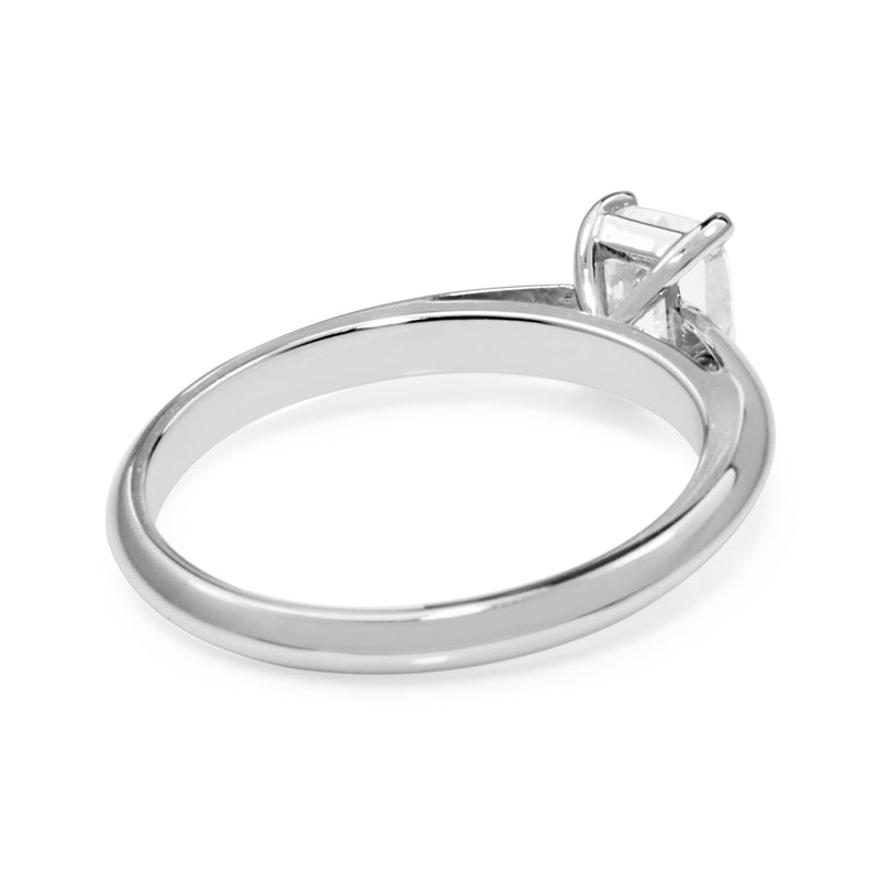 18ct White Gold Cushion Diamond Solitaire Ring