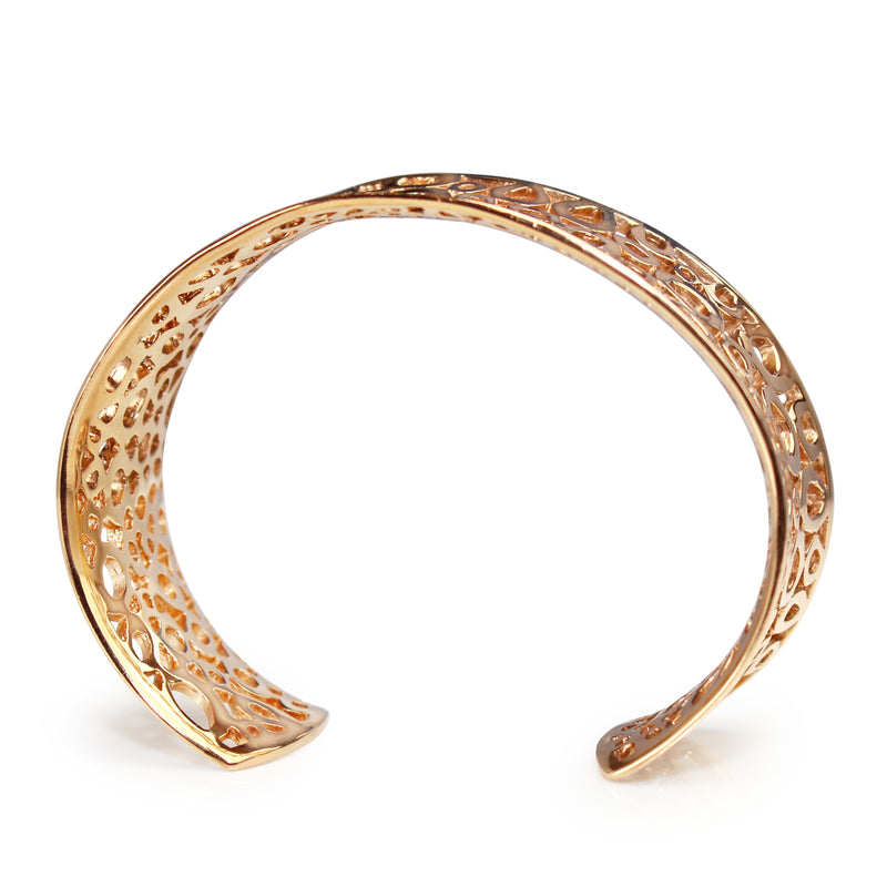 9ct Rose Gold Solid Oval Cuff