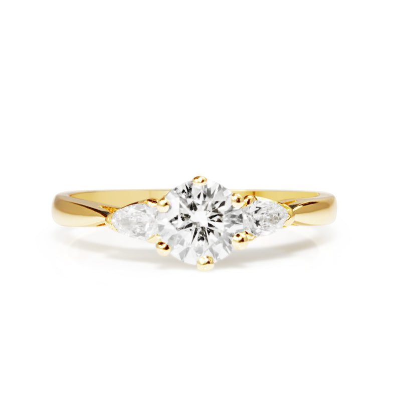 18ct Yellow Gold 3 Stone Diamond Ring