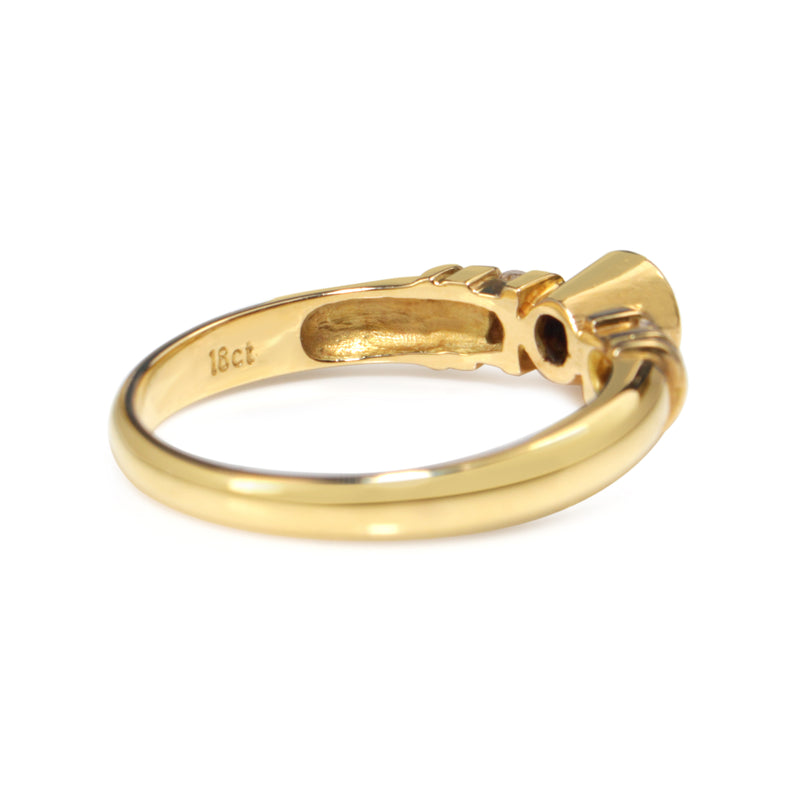 18ct Yellow Gold Bezel and Channel Set Diamond Ring