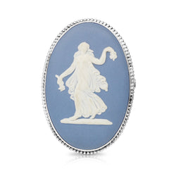 Silver Wedgewood Brooch