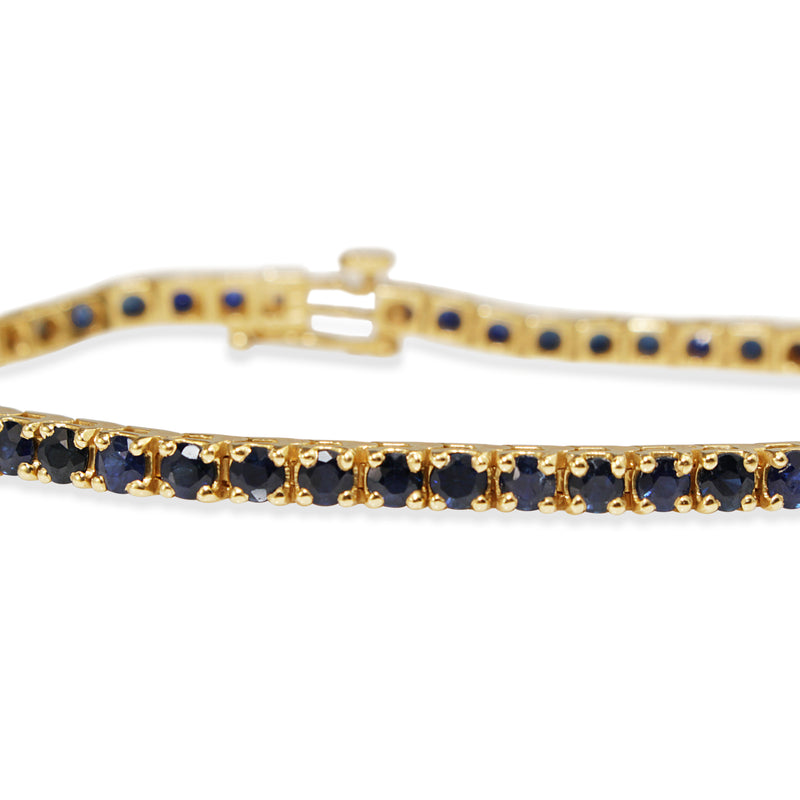 14ct Yellow Gold Sapphire Bracelet