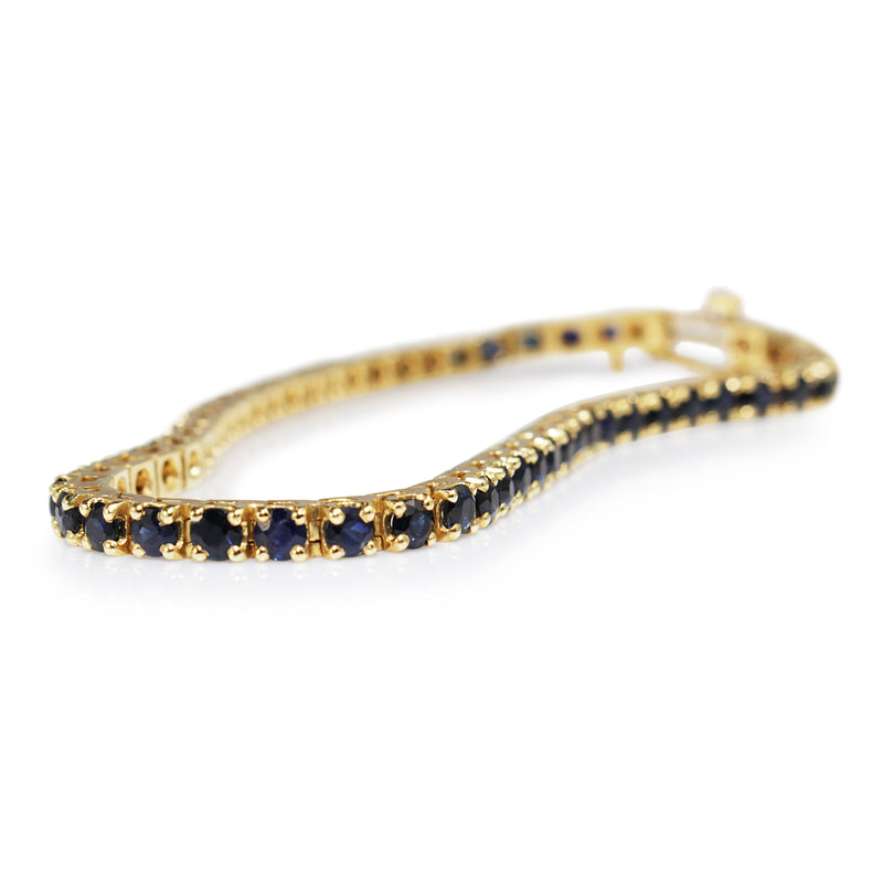 14ct Yellow Gold Sapphire Bracelet