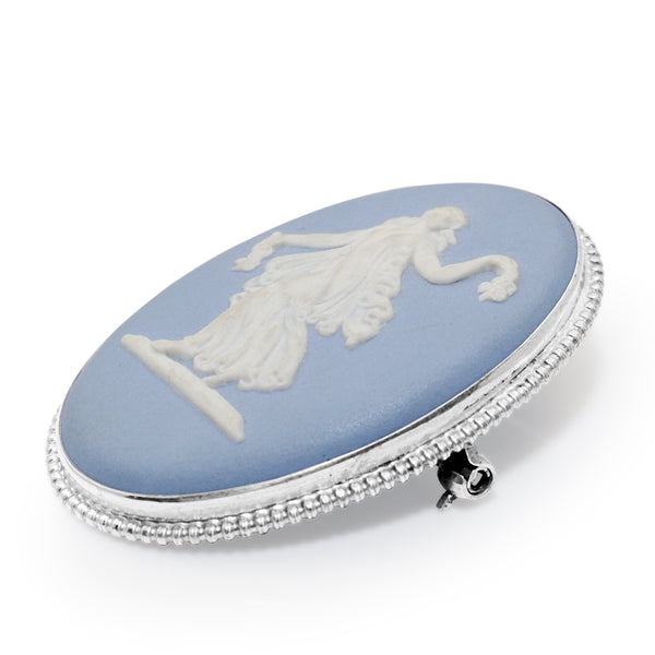 Silver Wedgewood Brooch