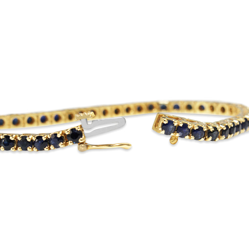 14ct Yellow Gold Sapphire Bracelet