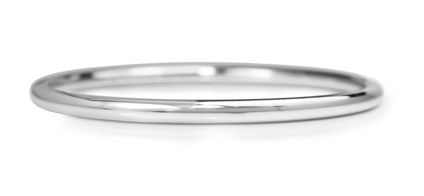 9ct White Gold Hollow All Round Golf Bangle