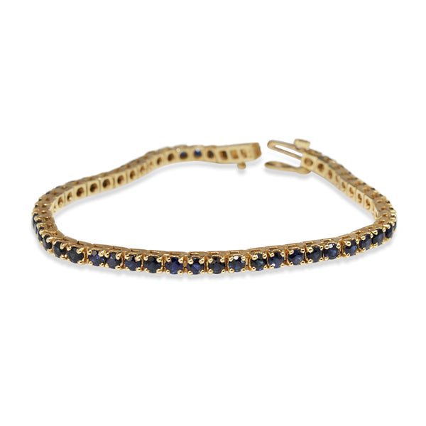 14ct Yellow Gold Sapphire Bracelet