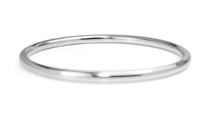 9ct White Gold Hollow All Round Golf Bangle