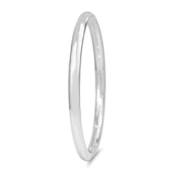 9ct White Gold Hollow All Round Golf Bangle