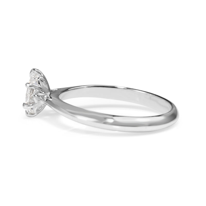 18ct White Gold Oval Diamond Solitaire Ring