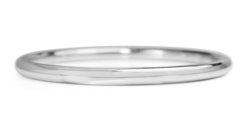 9ct White Gold Hollow All Round Golf Bangle
