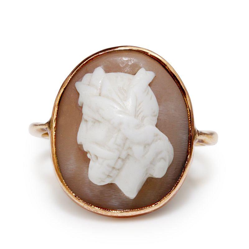 9ct Rose / Yellow Gold Antique Cameo Ring
