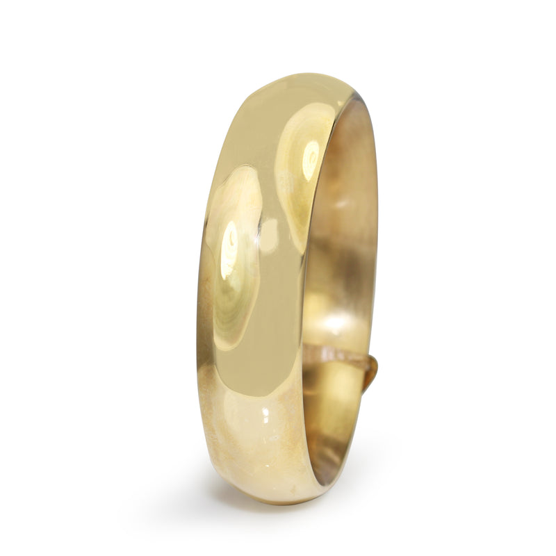 9ct Yellow Gold Large Hollow Round Bangle