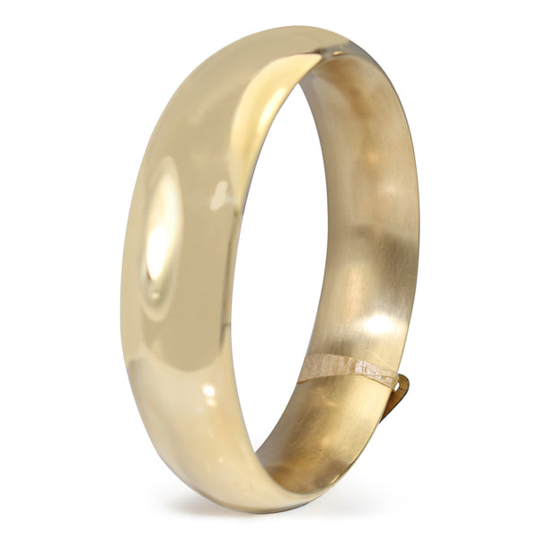 9ct Yellow Gold Large Hollow Round Bangle