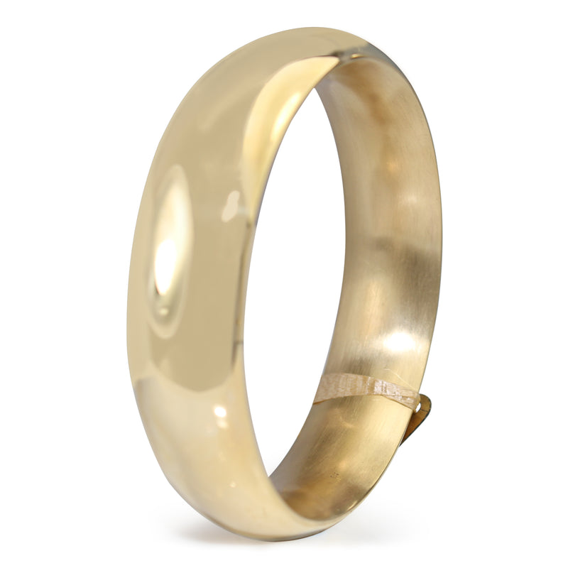 9ct Yellow Gold Large Hollow Round Bangle