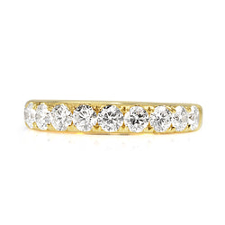 18ct Yellow Gold .90ct Diamond Half Hoop Band