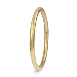 9ct Yellow Gold Solid All Round Golf Bangle
