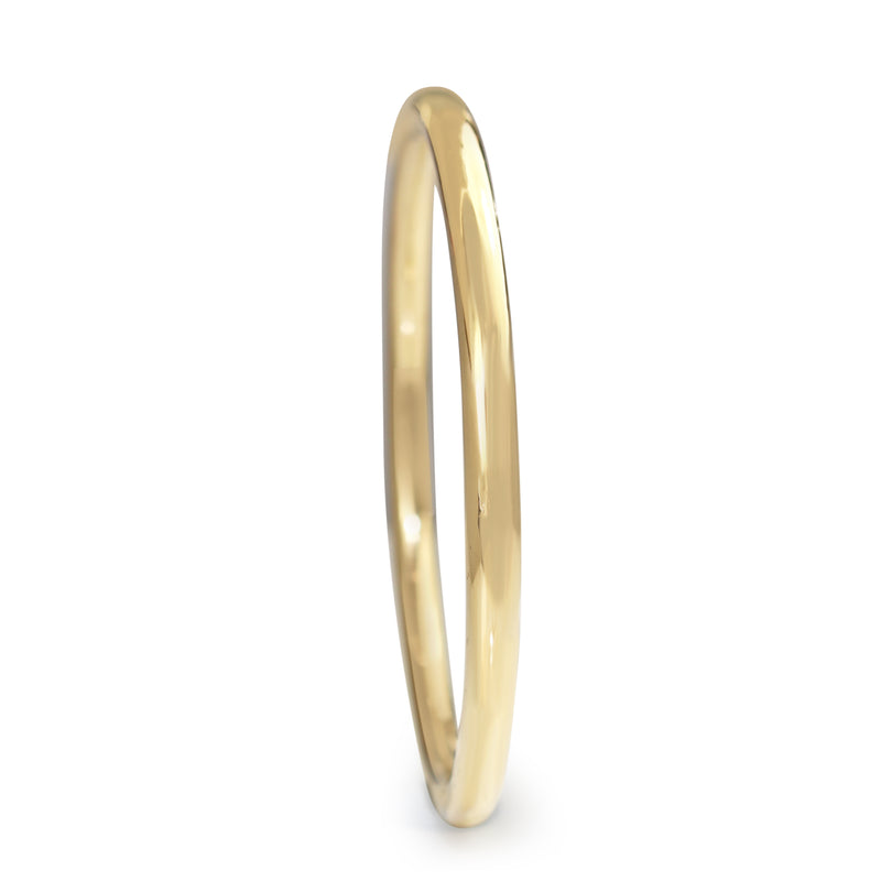 9ct Yellow Gold Solid All Round Golf Bangle