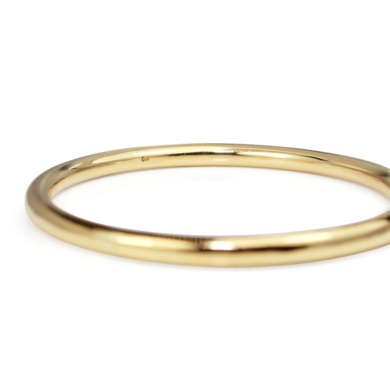 9ct Yellow Gold Solid All Round Golf Bangle
