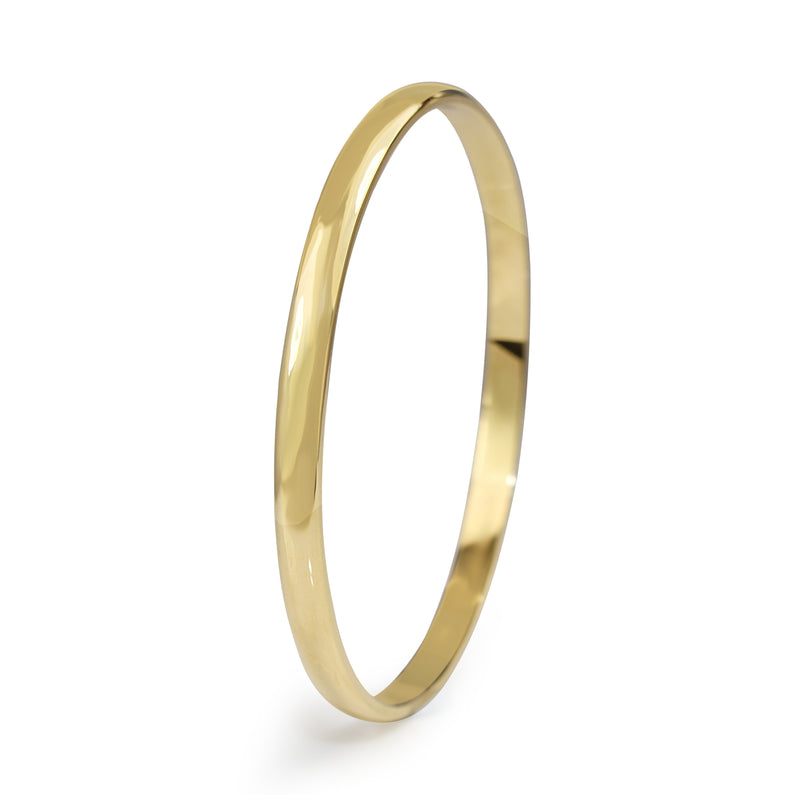 18ct Yellow Gold Solid Round Bangle