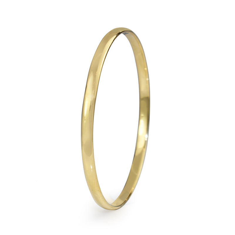 18ct Yellow Gold Solid Round Bangle