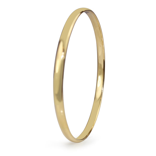 18ct Yellow Gold Solid Round Bangle