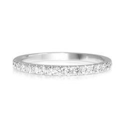 18ct White Gold .20ct Diamond Half Hoop Band