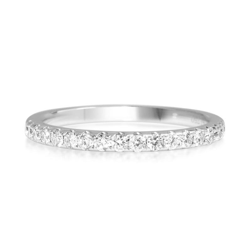 18ct White Gold .20ct Diamond Half Hoop Band