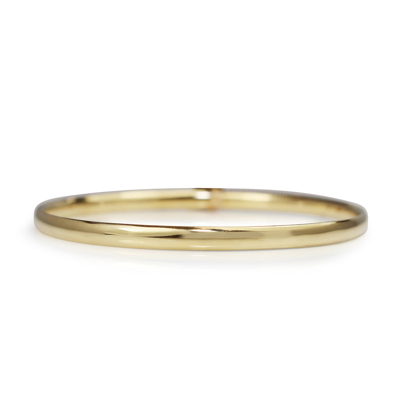 9ct Yellow Gold Solid Round Bangle